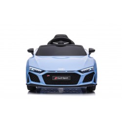 Auto Macchina Elettrica 12V NEW Audi R8 Spyder per Bambini Led MP3 con Telecomando Sedile in pelle Blue