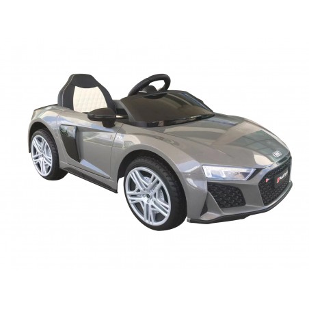 Auto Macchina Elettrica 12V NEW Audi R8 Spyder per Bambini Led MP3 con Telecomando Sedile in pelle Grigia