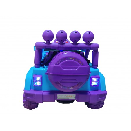 Auto macchina elettrica fuoristrada Unicorno per bambini Celeste 12V MP3 Led con Telecomando Full Optional Sedili in Pelle