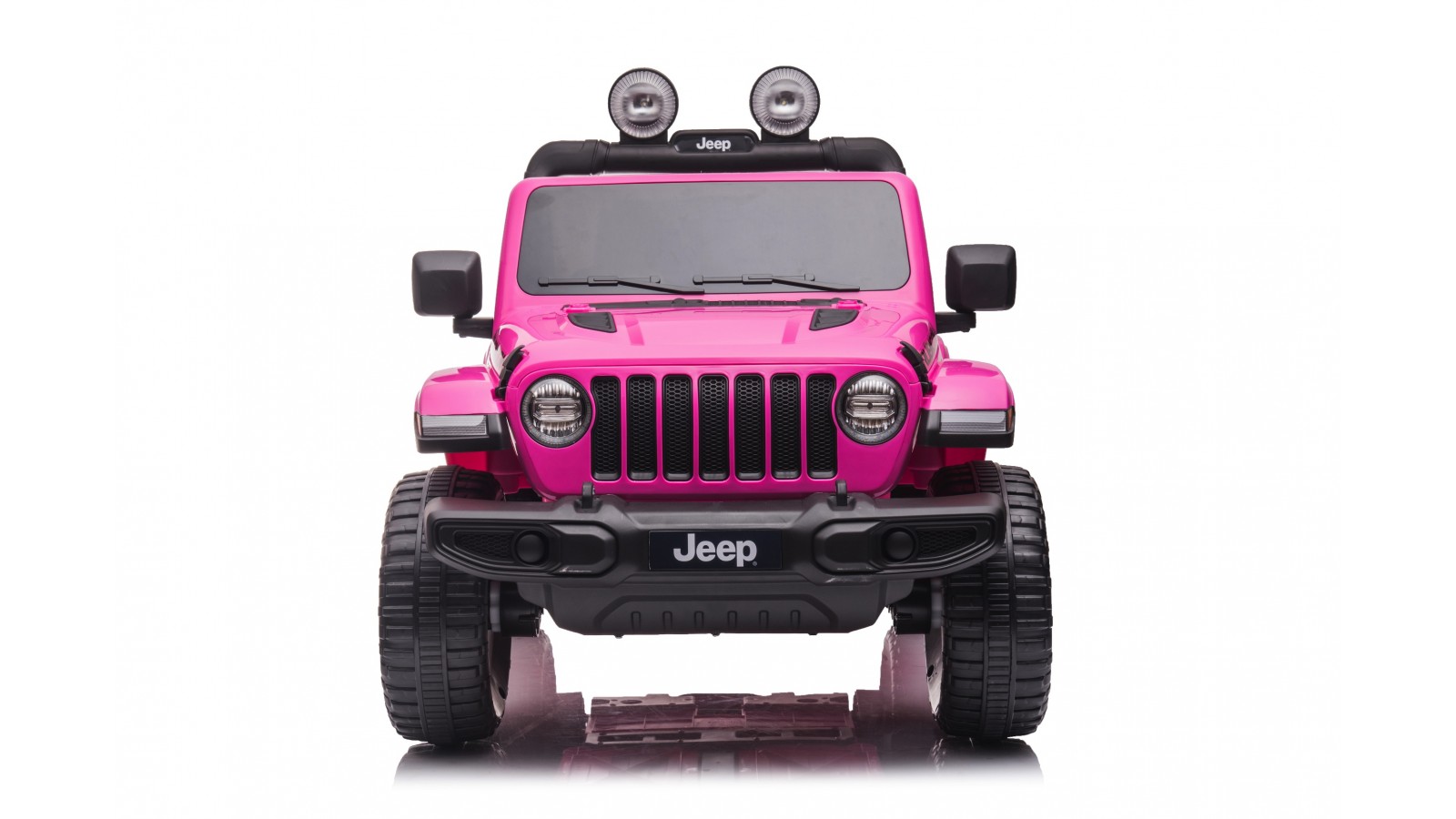 Auto Macchina Elettrica Jeep Wrangler Rubicon 12V per Bambini porte apribili Con telecomando Full accessori (Rosa)