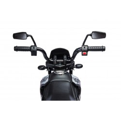 Moto Elettrica 12V per bambini Aprilia RX con Musiche Luci Mp3 Marcia avanti e indietro Sospensione a Molla Rosso-Nero