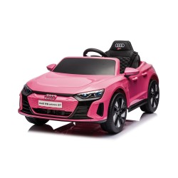 Auto Macchina Elettrica per Bambini 12V Audi RS e-tron GT Sedile Pelle con Telecomando Rosa