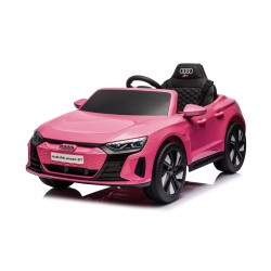 Auto Macchina Elettrica per Bambini 12V Audi RS e-tron GT Sedile Pelle con Telecomando Rosa