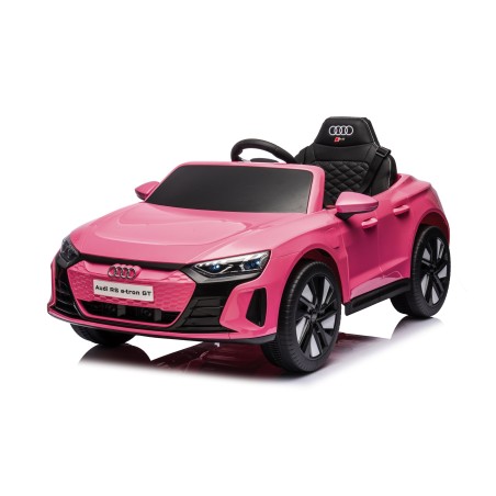 Auto Macchina Elettrica per Bambini 12V Audi RS e-tron GT Sedile Pelle con Telecomando Rosa