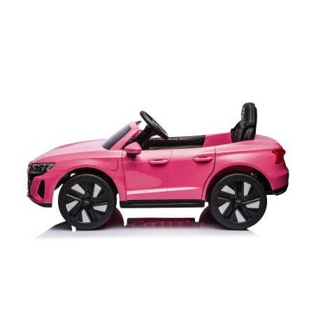 Auto Macchina Elettrica per Bambini 12V Audi RS e-tron GT Sedile Pelle con Telecomando Rosa