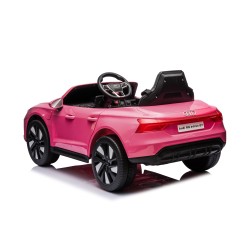 Auto Macchina Elettrica per Bambini 12V Audi RS e-tron GT Sedile Pelle con Telecomando Rosa