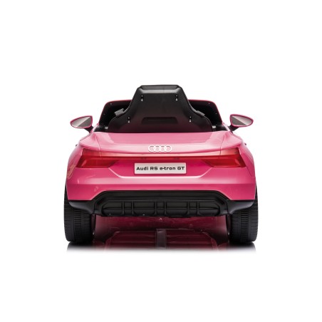 Auto Macchina Elettrica per Bambini 12V Audi RS e-tron GT Sedile Pelle con Telecomando Rosa