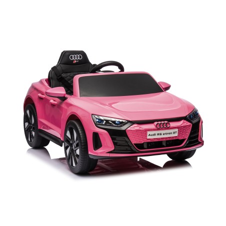 Auto Macchina Elettrica per Bambini 12V Audi RS e-tron GT Sedile Pelle con Telecomando Rosa
