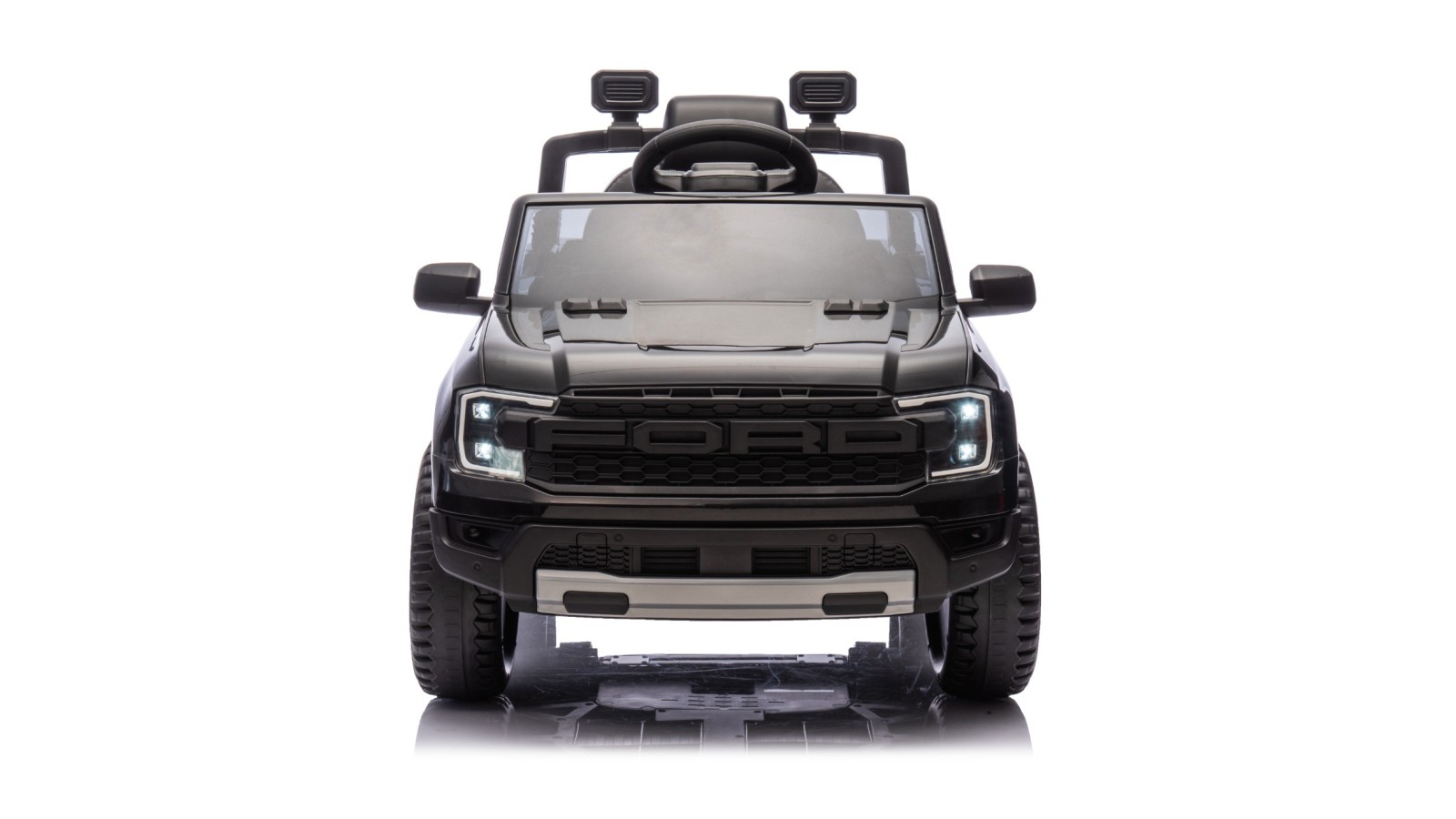 Auto Elettrica per Bambini Ford Ranger Raptor 12 Volt Ruote in Gomma Sedile in Pelle Porte Apribili e Telecomando e Tappetino