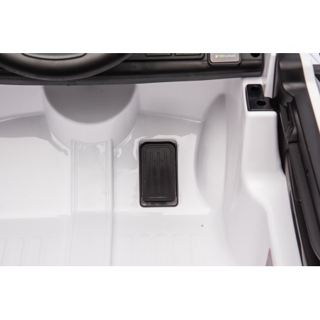 Auto Elettrica per Bambini Ford Ranger Raptor 12 Volt Ruote in Gomma Sedile in Pelle Porte Apribili Telecomando Tappetino Bianca