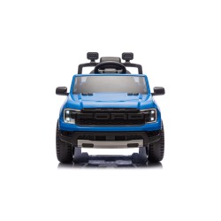 Auto Elettrica per Bambini Ford Ranger Raptor 12 Volt Ruote in Gomma Sedile in Pelle Porte Apribili Telecomando Tappetino Blue