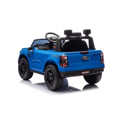 Auto Elettrica per Bambini Ford Ranger Raptor 12 Volt Ruote in Gomma Sedile in Pelle Porte Apribili Telecomando Tappetino Blue