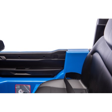 Auto Elettrica per Bambini Ford Ranger Raptor 12 Volt Ruote in Gomma Sedile in Pelle Porte Apribili Telecomando Tappetino Blue