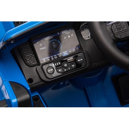 Auto Elettrica per Bambini Ford Ranger Raptor 12 Volt Ruote in Gomma Sedile in Pelle Porte Apribili Telecomando Tappetino Blue