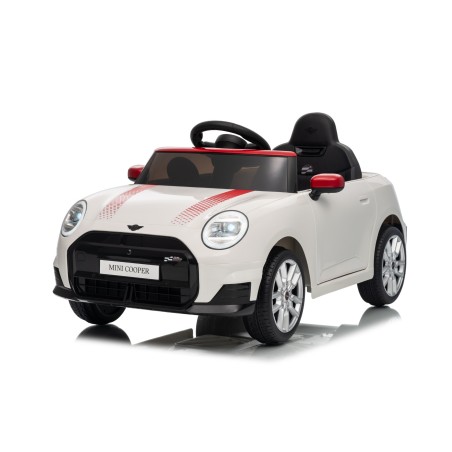 Auto Elettrica per Bambini Mini Cooper S Cabrio 12V Ruote in Full Optional Sedile in Pelle Porte Apribili Telecomando Tappetino