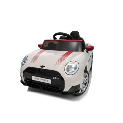 Auto Elettrica per Bambini Mini Cooper S Cabrio 12V Ruote in Full Optional Sedile in Pelle Porte Apribili Telecomando Tappetino