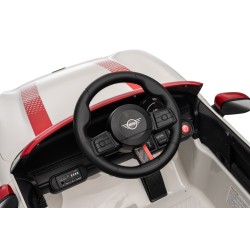Auto Elettrica per Bambini Mini Cooper S Cabrio 12V Ruote in Full Optional Sedile in Pelle Porte Apribili Telecomando Tappetino