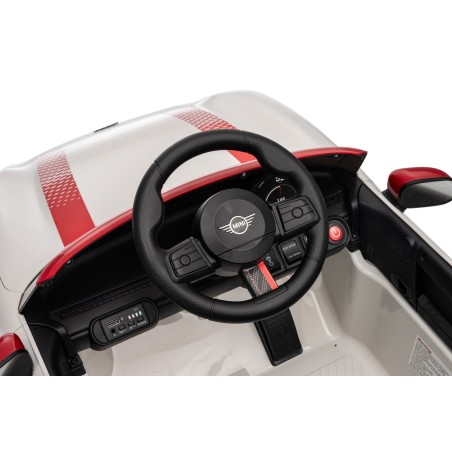 Auto Elettrica per Bambini Mini Cooper S Cabrio 12V Ruote in Full Optional Sedile in Pelle Porte Apribili Telecomando Tappetino