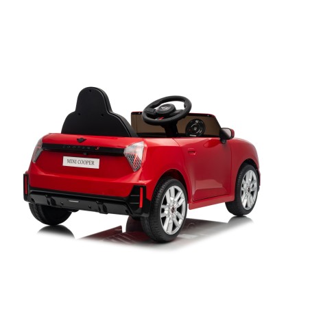 Auto Elettrica per Bambini Mini Cooper S Cabrio 12V Ruote in Full Optional Sedile in Pelle Porte Apribili Telecomando Tappetino