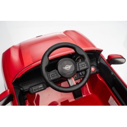 Auto Elettrica per Bambini Mini Cooper S Cabrio 12V Ruote in Full Optional Sedile in Pelle Porte Apribili Telecomando Tappetino