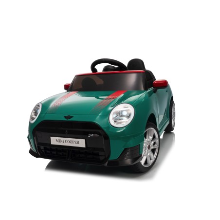 Auto Elettrica per Bambini Mini Cooper S Cabrio 12V Ruote in Full Optional Sedile in Pelle Porte Apribili Telecomando Tappetino