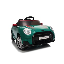 Auto Elettrica per Bambini Mini Cooper S Cabrio 12V Ruote in Full Optional Sedile in Pelle Porte Apribili Telecomando Tappetino