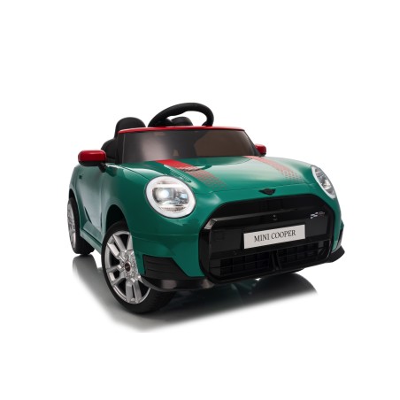 Auto Elettrica per Bambini Mini Cooper S Cabrio 12V Ruote in Full Optional Sedile in Pelle Porte Apribili Telecomando Tappetino