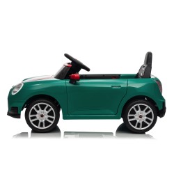 Auto Elettrica per Bambini Mini Cooper S Cabrio 12V Ruote in Full Optional Sedile in Pelle Porte Apribili Telecomando Tappetino