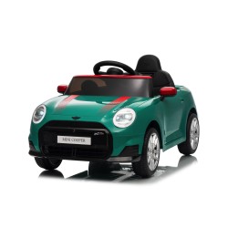 Auto Elettrica per Bambini Mini Cooper S Cabrio 12V Ruote in Full Optional Sedile in Pelle Porte Apribili Telecomando Tappetino