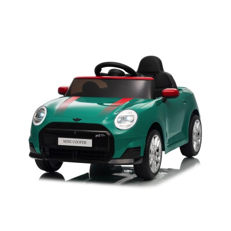 Auto Elettrica per Bambini Mini Cooper S Cabrio 12V Ruote in Full Optional Sedile in Pelle Porte Apribili Telecomando Tappetino