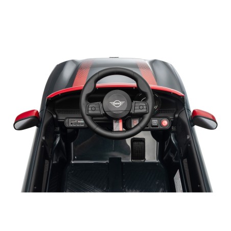 Auto Elettrica per Bambini Mini Cooper S Cabrio 12V Ruote in Full Optional Sedile in Pelle Porte Apribili Telecomando Tappetino