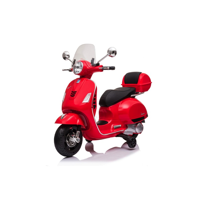 Moto Elettrica per Bambini 12V Licenza Ufficiale Vespa Piaggio Modello GTS Super, Luci LED MP3 Sedile in Pelle Bauletto Rossa Moto Elettrica per Bambini 12V Licenza Ufficiale Vespa Piaggio Modello GTS Super, Luci LED MP3 Sedile in Pelle Bauletto Rossa