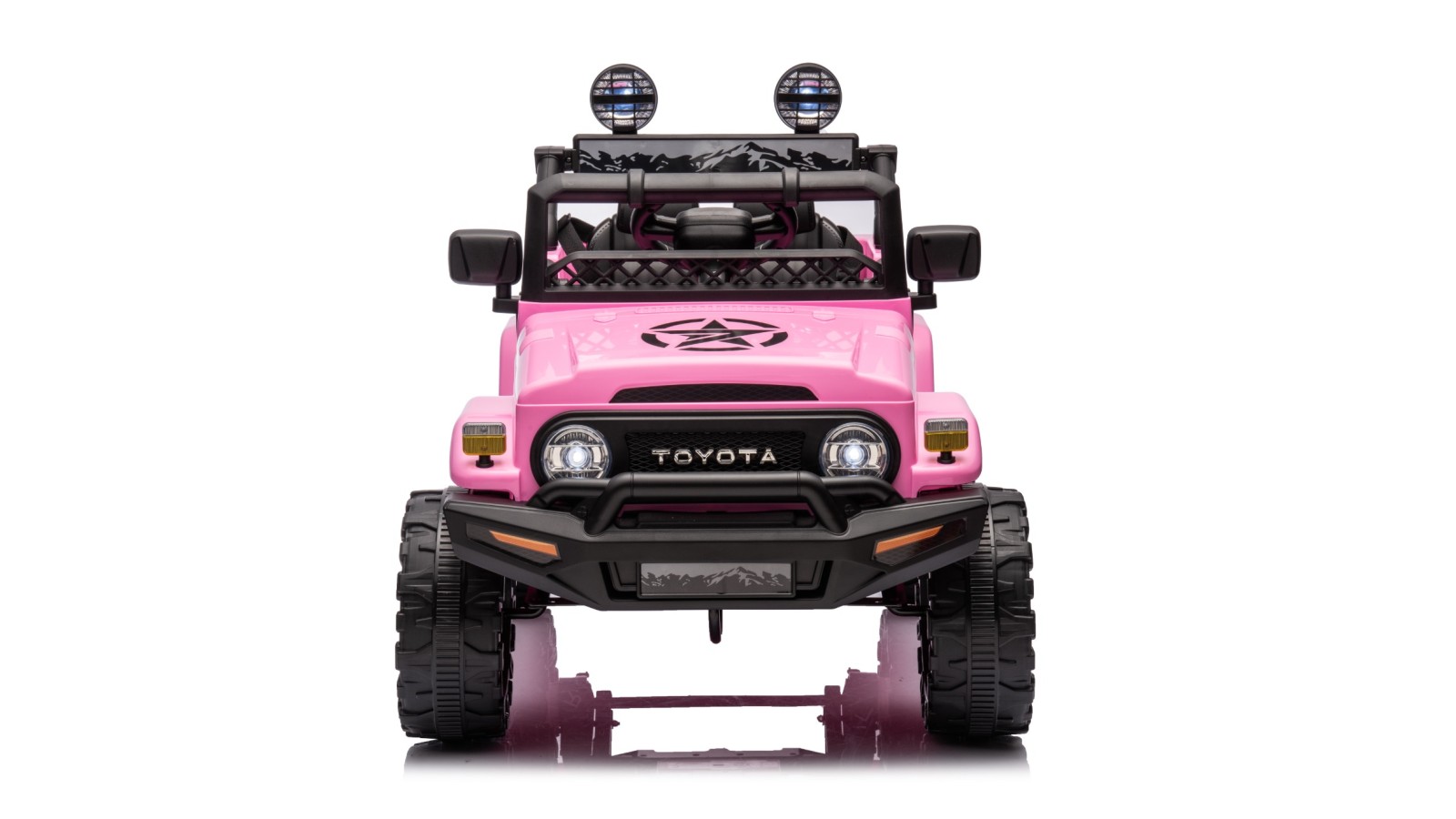 Auto Elettrica per Bambini Jeep Toyota Fj Cruiser 12V Ruote in Gomma Full Optional Sedile Pelle Porte Apribili Telecomando