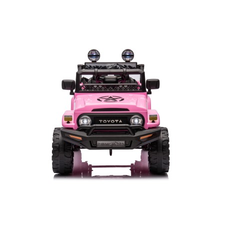 Auto Elettrica per Bambini Jeep Toyota Fj Cruiser 12V Ruote in Gomma Full Optional Sedile Pelle Porte Apribili Telecomando