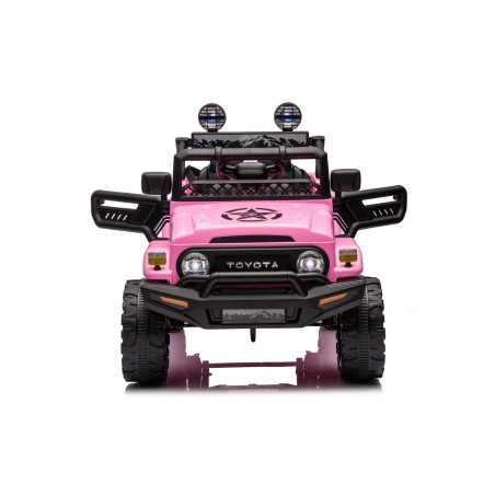 Auto Elettrica per Bambini Jeep Toyota Fj Cruiser 12V Ruote in Gomma Full Optional Sedile Pelle Porte Apribili Telecomando