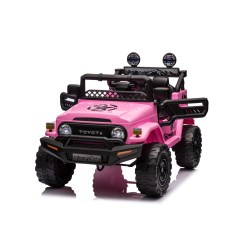 Auto Elettrica per Bambini Jeep Toyota Fj Cruiser 12V Ruote in Gomma Full Optional Sedile Pelle Porte Apribili Telecomando