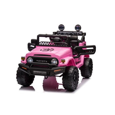 Auto Elettrica per Bambini Jeep Toyota Fj Cruiser 12V Ruote in Gomma Full Optional Sedile Pelle Porte Apribili Telecomando