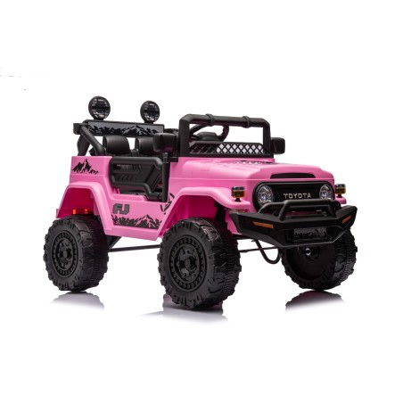 Auto Elettrica per Bambini Jeep Toyota Fj Cruiser 12V Ruote in Gomma Full Optional Sedile Pelle Porte Apribili Telecomando