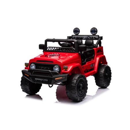 Auto Elettrica per Bambini Jeep Toyota Fj Cruiser 12V Ruote in Gomma Full Optional Sedile Pelle Porte Apribili Telecomando
