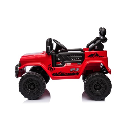 Auto Elettrica per Bambini Jeep Toyota Fj Cruiser 12V Ruote in Gomma Full Optional Sedile Pelle Porte Apribili Telecomando