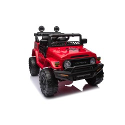 Auto Elettrica per Bambini Jeep Toyota Fj Cruiser 12V Ruote in Gomma Full Optional Sedile Pelle Porte Apribili Telecomando