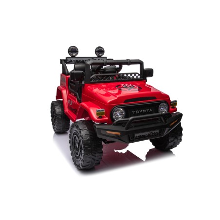Auto Elettrica per Bambini Jeep Toyota Fj Cruiser 12V Ruote in Gomma Full Optional Sedile Pelle Porte Apribili Telecomando
