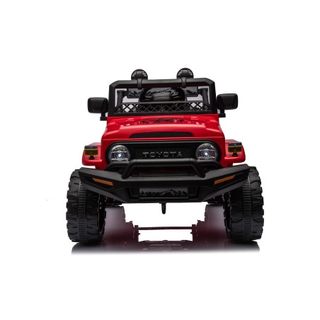 Auto Elettrica per Bambini Jeep Toyota Fj Cruiser 12V Ruote in Gomma Full Optional Sedile Pelle Porte Apribili Telecomando