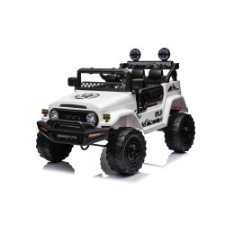 Auto Elettrica per Bambini Jeep Toyota Fj Cruiser 12V Ruote in Gomma Full Optional Sedile Pelle Porte Apribili Telecomando