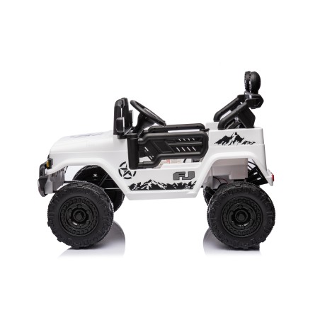 Auto Elettrica per Bambini Jeep Toyota Fj Cruiser 12V Ruote in Gomma Full Optional Sedile Pelle Porte Apribili Telecomando