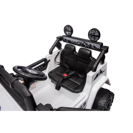Auto Elettrica per Bambini Jeep Toyota Fj Cruiser 12V Ruote in Gomma Full Optional Sedile Pelle Porte Apribili Telecomando