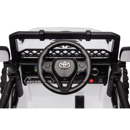 Auto Elettrica per Bambini Jeep Toyota Fj Cruiser 12V Ruote in Gomma Full Optional Sedile Pelle Porte Apribili Telecomando