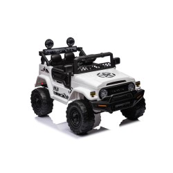 Auto Elettrica per Bambini Jeep Toyota Fj Cruiser 12V Ruote in Gomma Full Optional Sedile Pelle Porte Apribili Telecomando