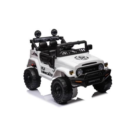 Auto Elettrica per Bambini Jeep Toyota Fj Cruiser 12V Ruote in Gomma Full Optional Sedile Pelle Porte Apribili Telecomando
