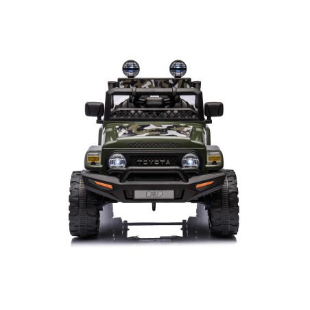 Auto Elettrica per Bambini Jeep Toyota Fj Cruiser 12V Ruote in Gomma Full Optional Sedile Pelle Porte Apribili Telecomando